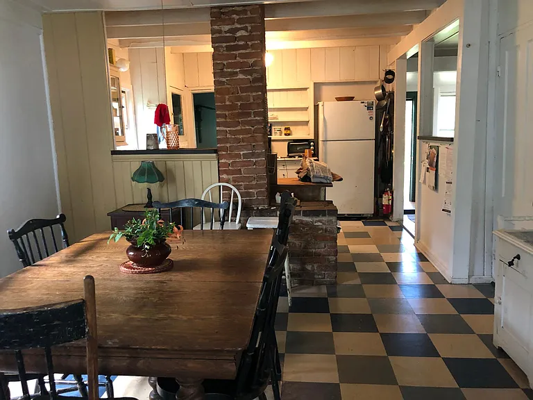 Dining room looking into the kitchen