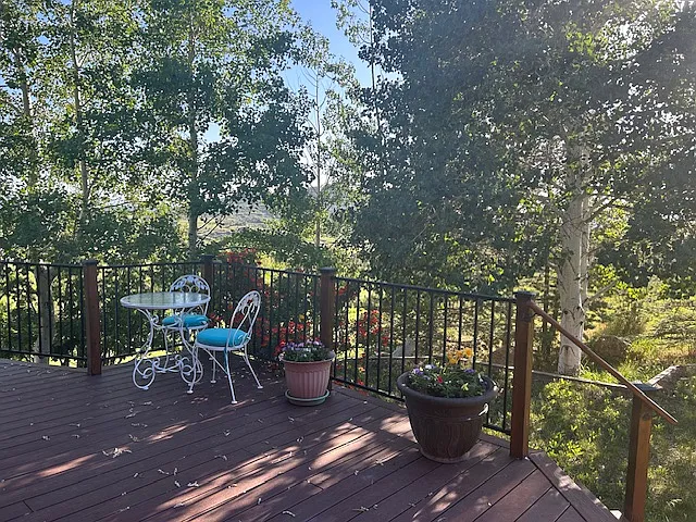 West side of wrap-around deck