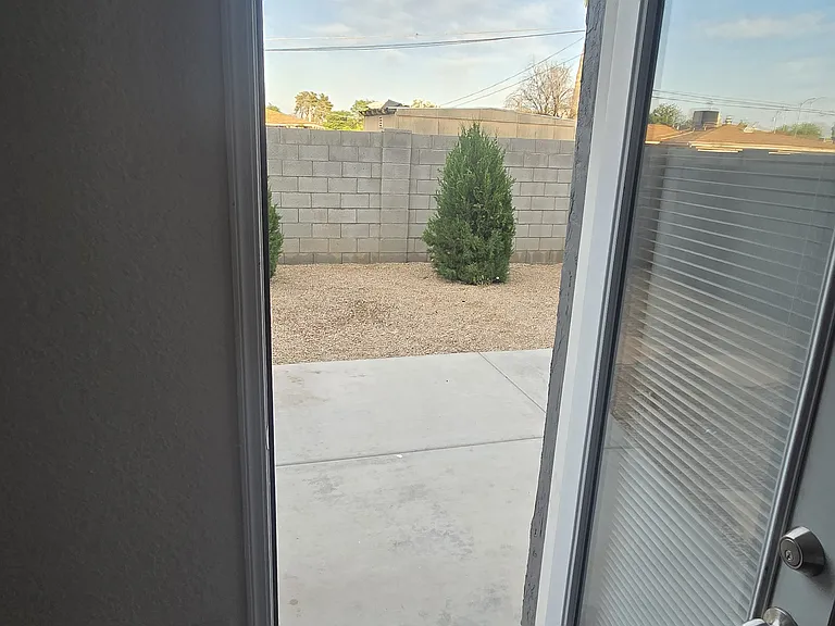 Exit to backyard.