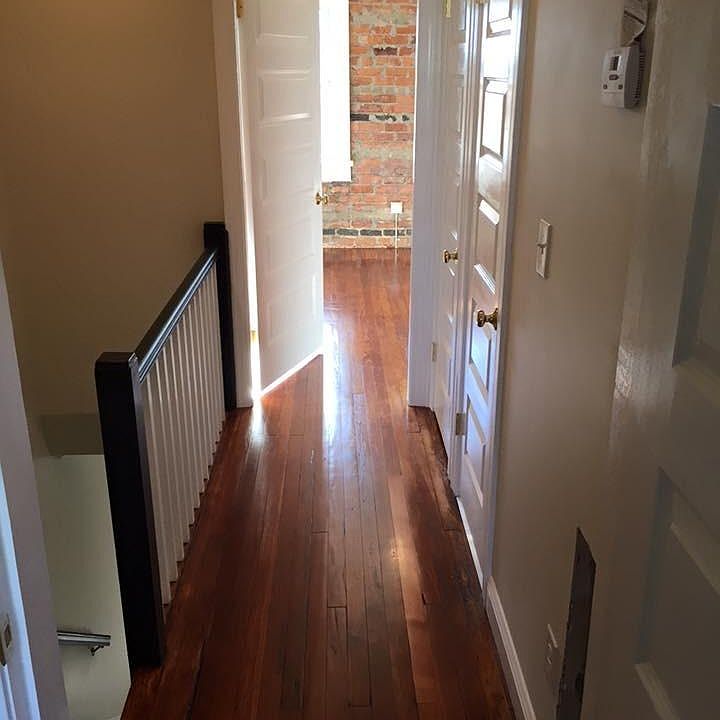 View to front bedroom from upstairs hall.