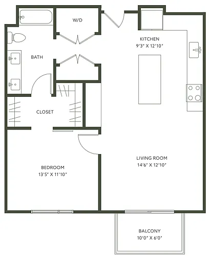Floor plan 1X1