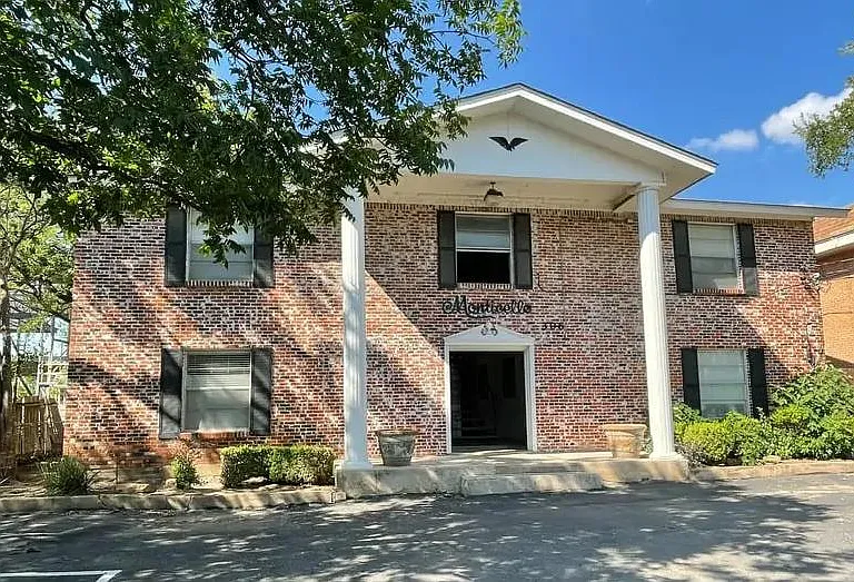 front entrance and parking