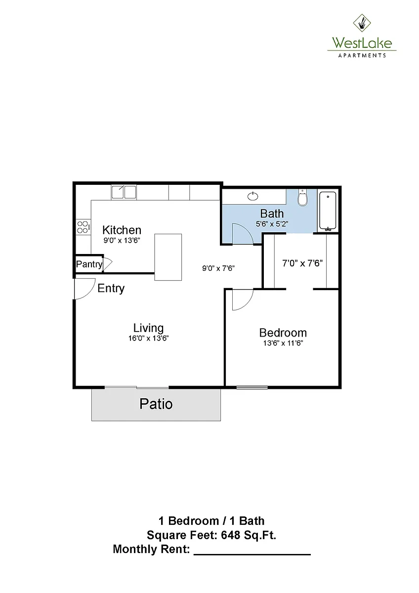 Floor plan 1X1