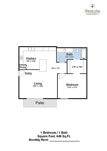 Floor plan 1X1