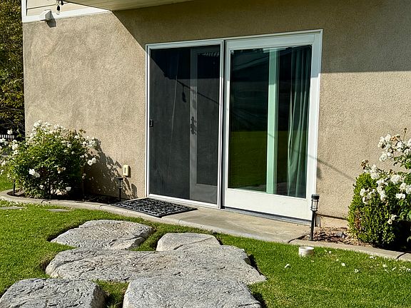 One of two sliding door entrances.