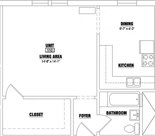 Floor plan Studio 12