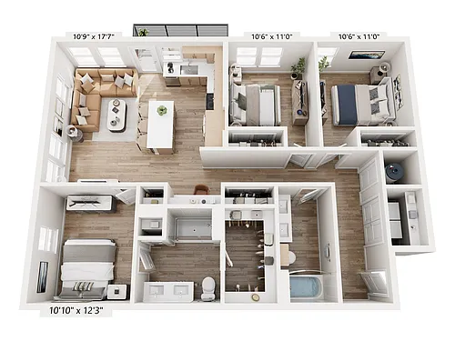 Floor plan The Madison - 3A