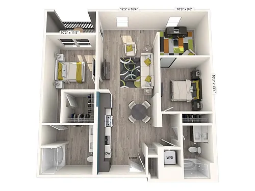 Floor plan B7-FinishII-1143sf