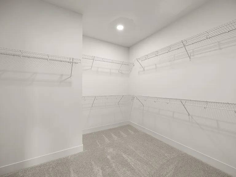 Primary bedroom's oversized walk-in closet (2-bedroom floorplan)