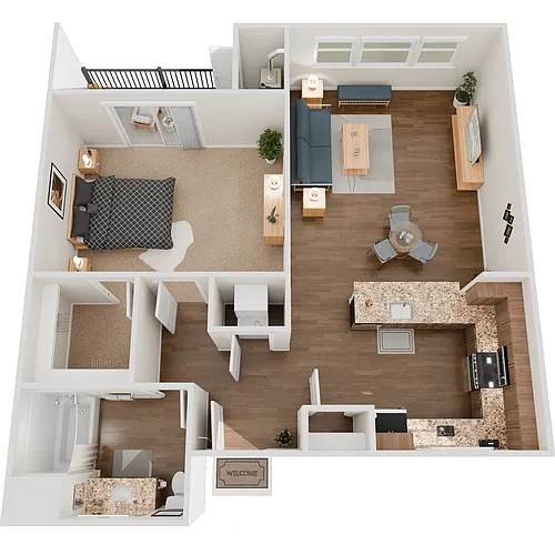 Floor plan 1 BED VILLA