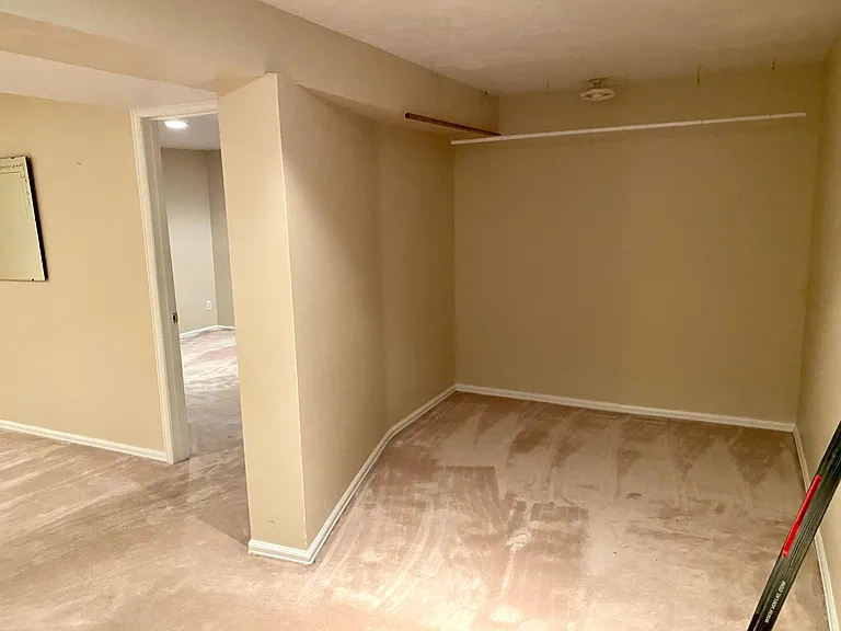 We used this rec room area as a gym.