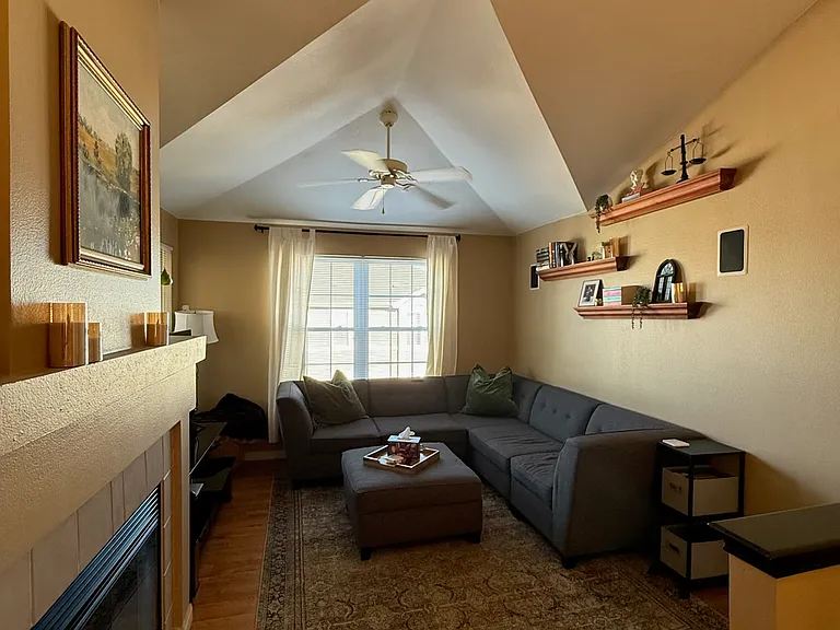 family room view from kitchen