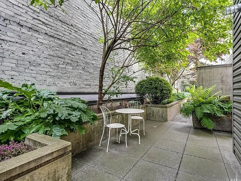 Private patio outside living room!