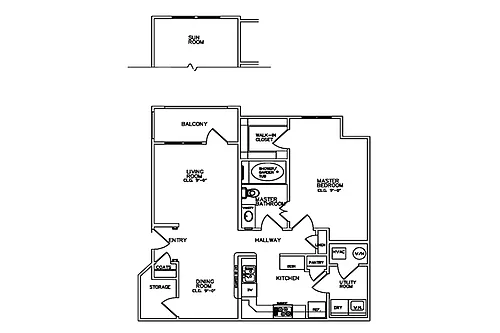 Floor plan 1 Bedroom 1 Bathroom