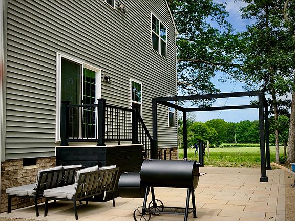 Large patio for entertaining guests.