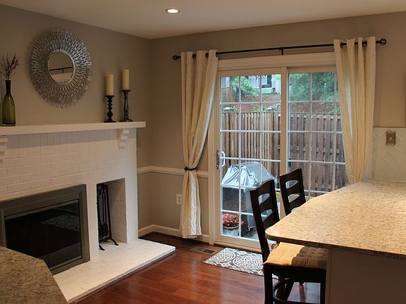 Kitchen with view of outside patio area
