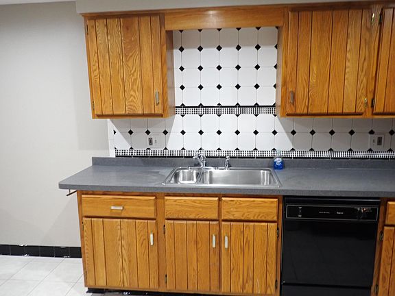 Sink and garbage disposal.