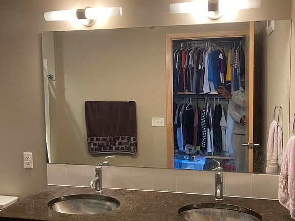 Master bathroom with walk in closet