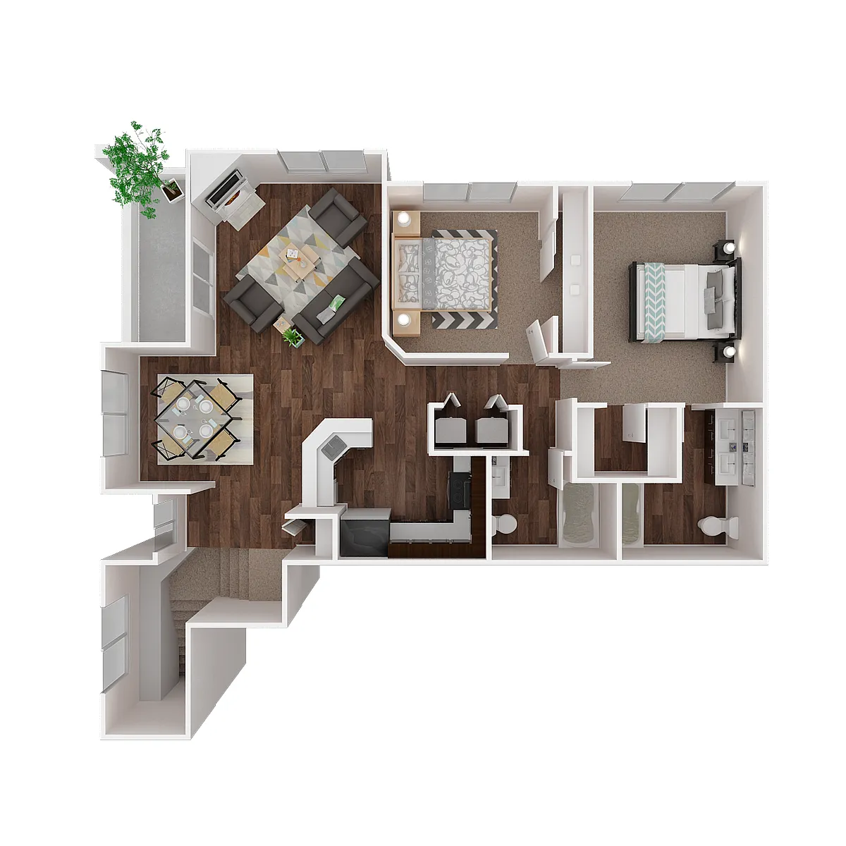 Floor plan Olympus 2x2