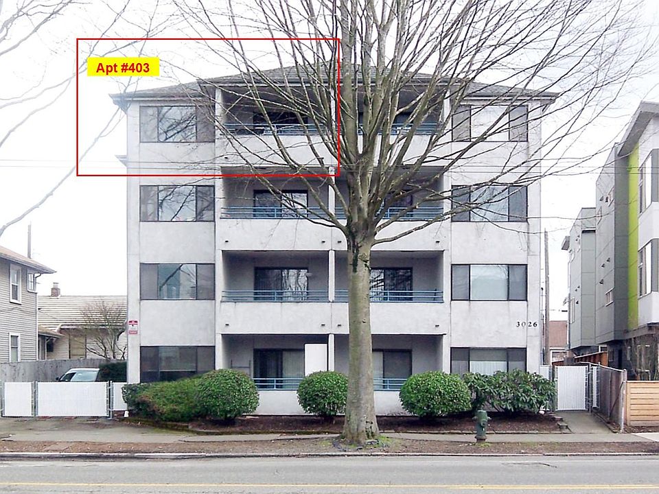 Apt #403 Top Floor facing Northwest