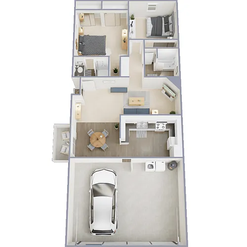 Floor plan La Veta Vista - 2 Bed 2 Bath