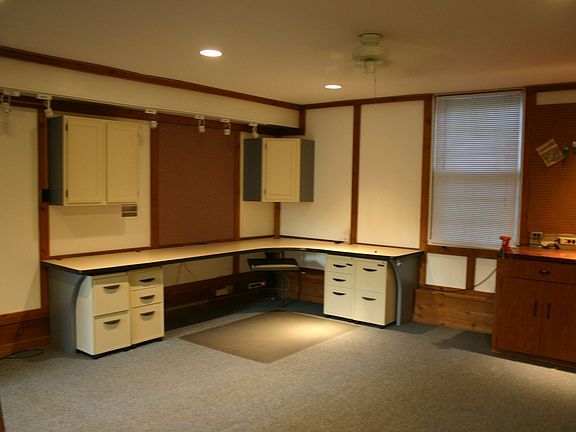 Office with built in desk
