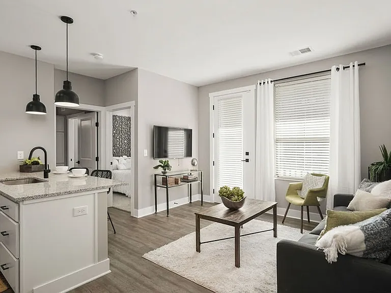Iron Works Model Kitchen and Living Room