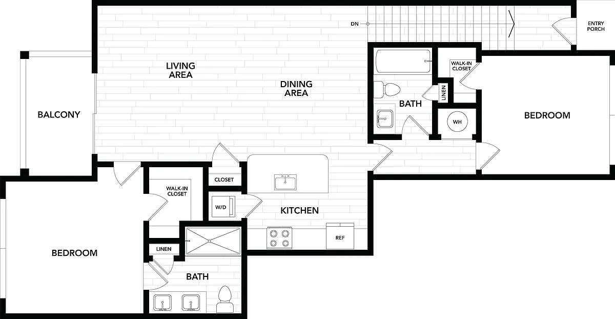 Floor plan 2 Bed/2 Bath-C4