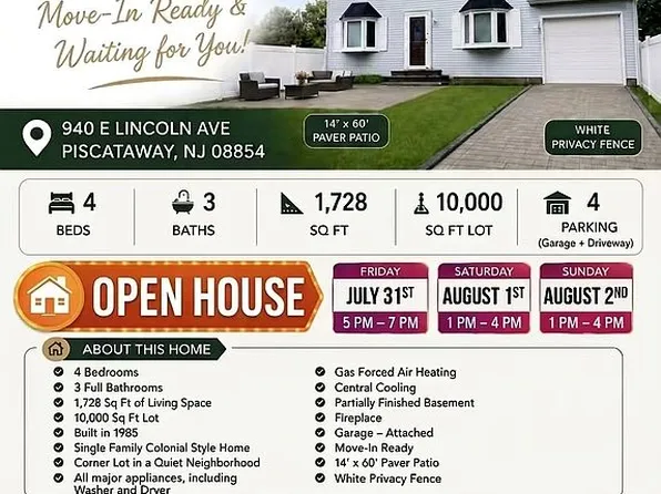940 E Lincoln Ave, Piscataway, NJ 08854