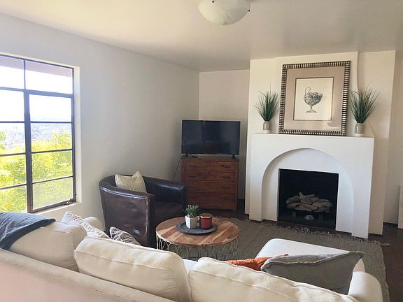 Living room with fireplace