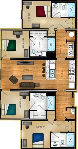 Floor plan P1 4 Bed