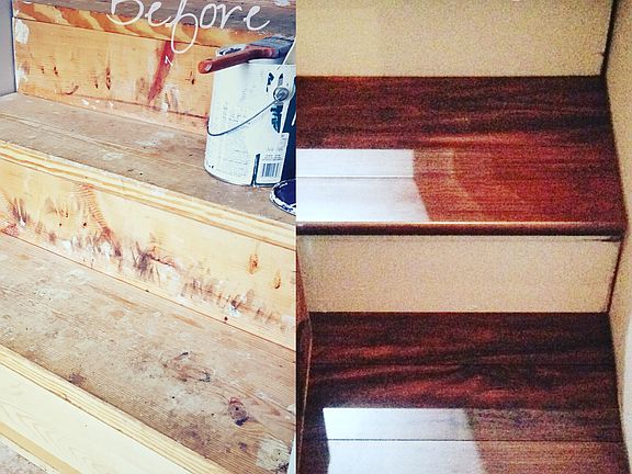 Replaced backdoor stairs
