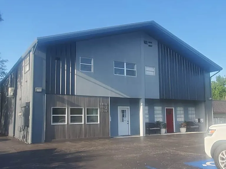 Warm and inviting exterior view of the building surroundings.