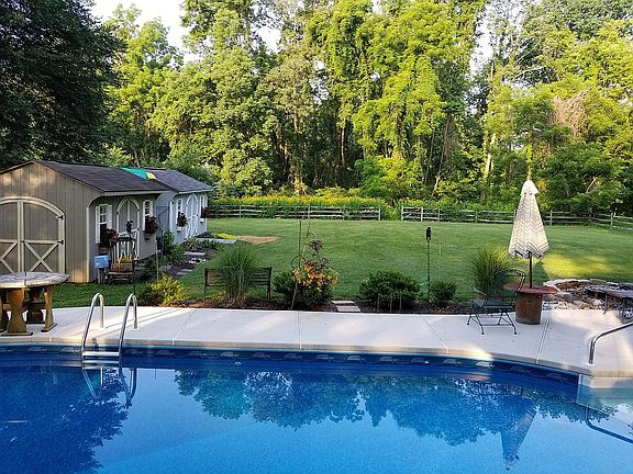Fenced back and meadow