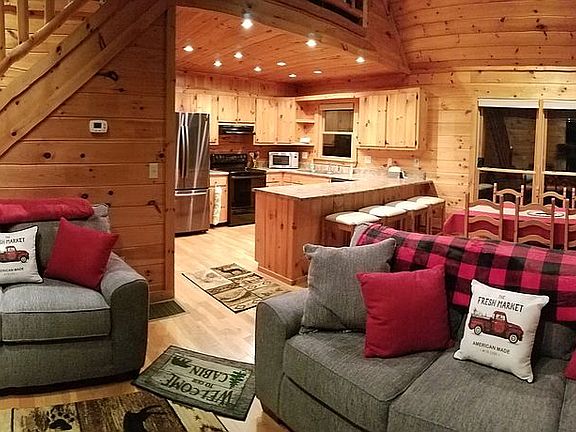 Large kitchen with bar