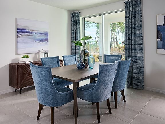 The Dining Area of the Essex Floorplan Modeled at Two Rivers.