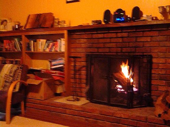 Fireplace in Dining Room