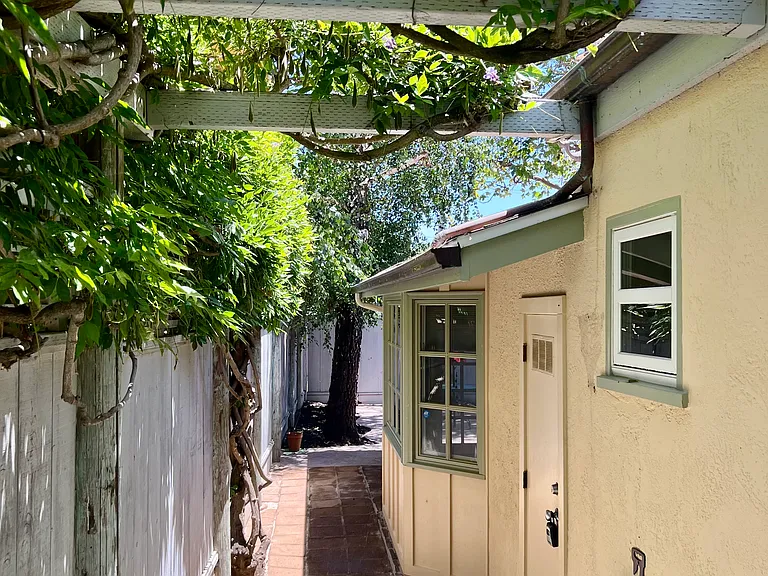 side yard and walkway to backyard