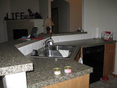 Breakfast nook in front of sink that faces Living Room