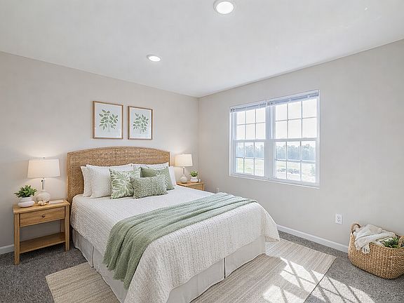 Serene bedroom with natural light