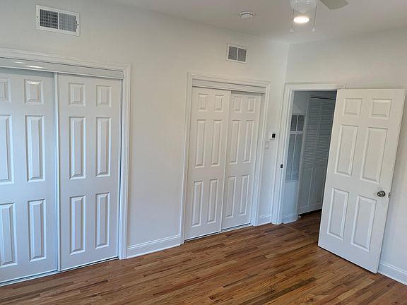 Two closets in bedroom