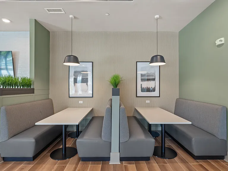Clubroom with Coffee Bar, Lounge Seating and TVs