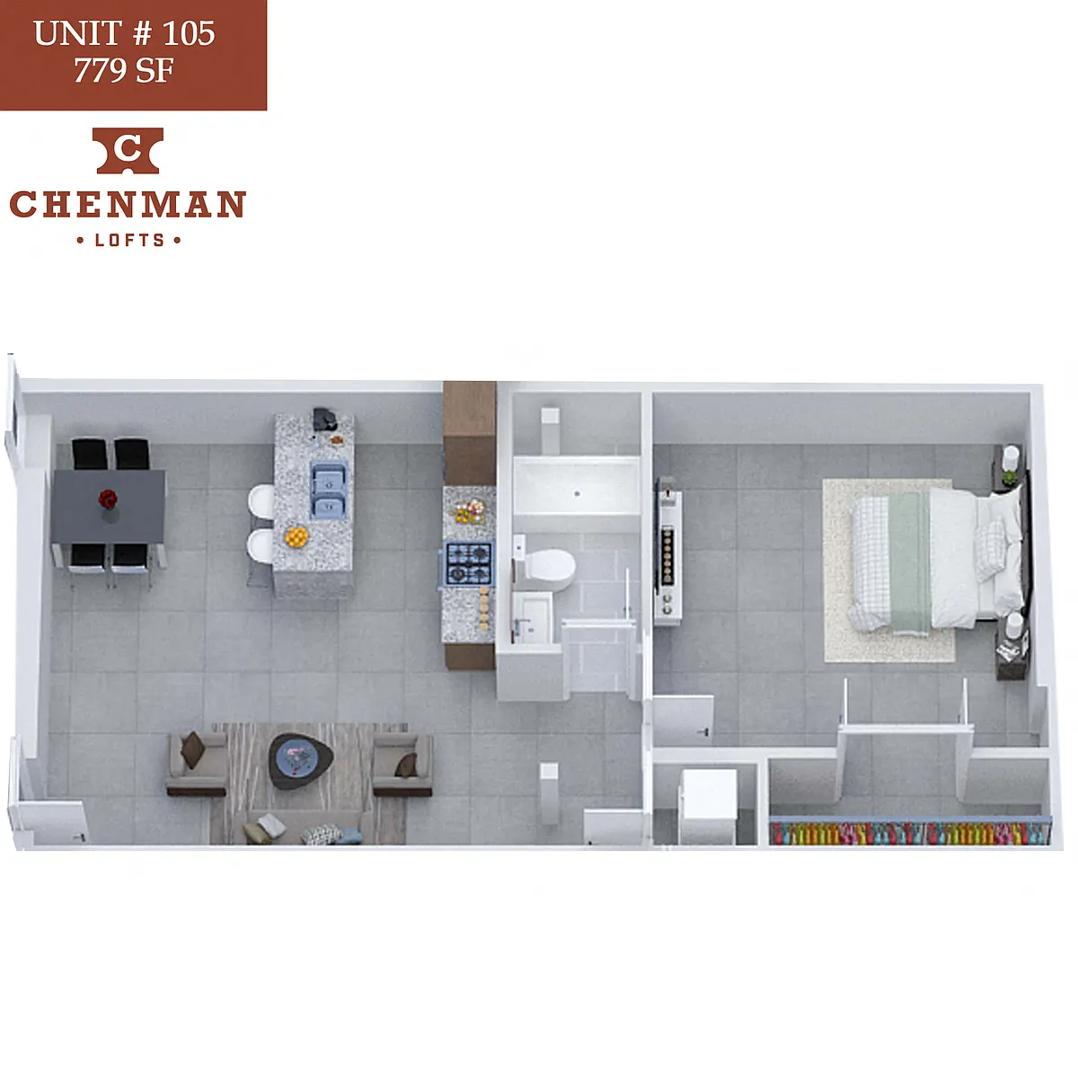 Floor plan Chenman Lofts 105