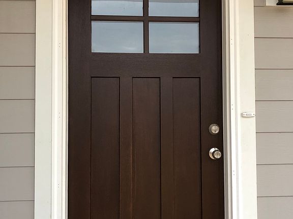 Stained front door