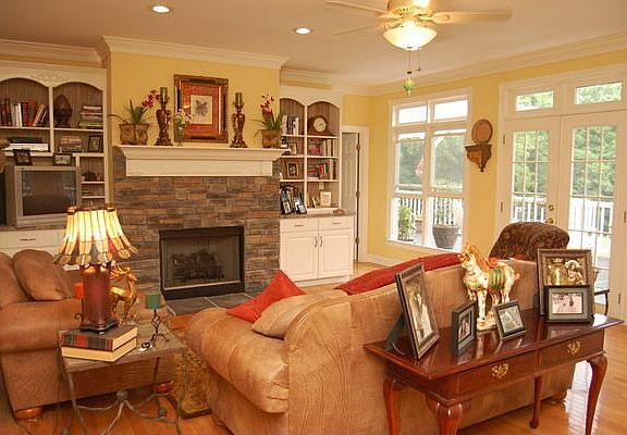 Walls of windows on the rear of the home