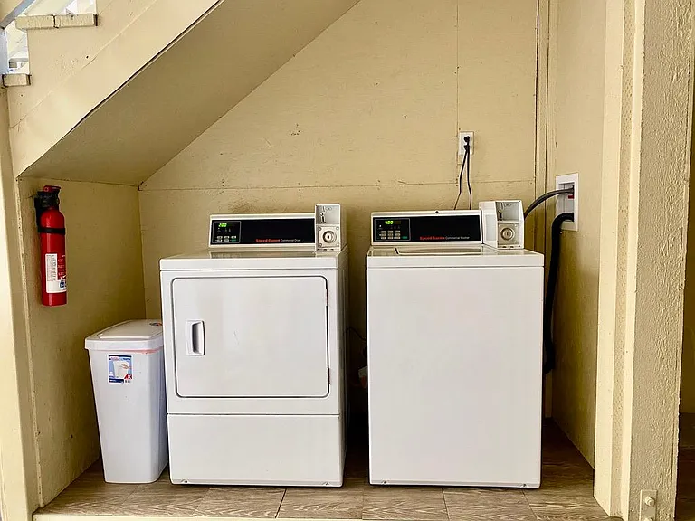 Laundry in Building - Clean and New machines.