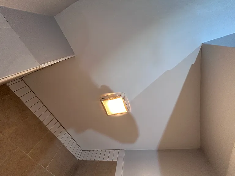 New ceiling with vent and light