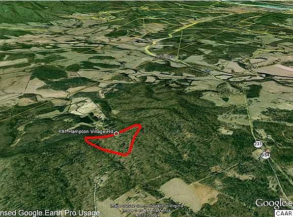 Aerial view showing location