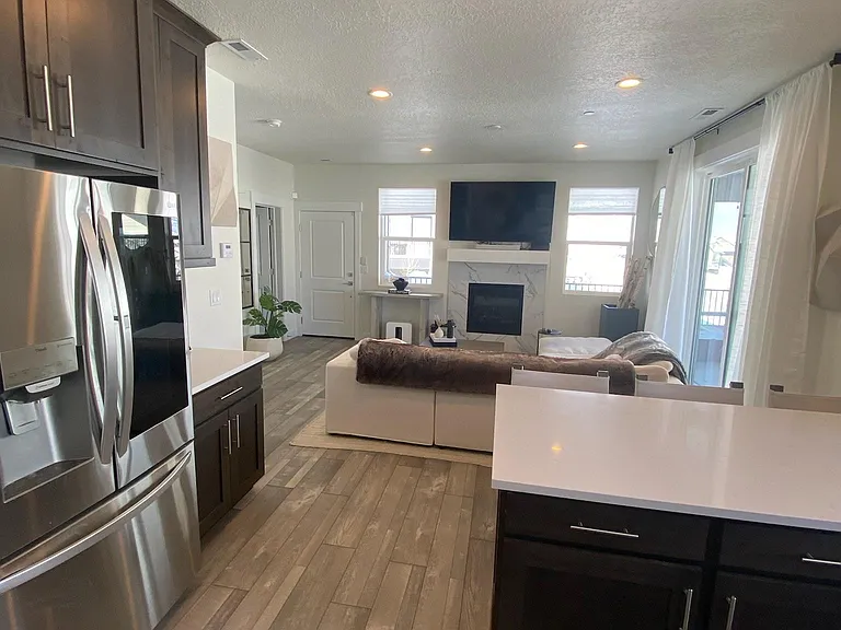 Kitchen and living room