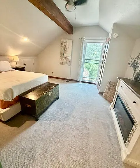 Third Floor Suite with Full Bed, Fireplace, Bathroom and views of Park City Resort.